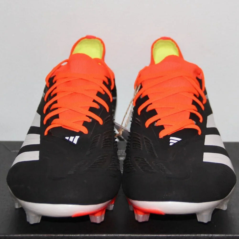Adidas Predator 24 Pro FG Soccer Cleats Mens 10 Black Solar Red